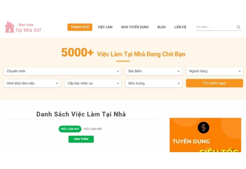 vieclamtainha247.com đang là nơi hấp dẫn các nhà tuyển dụng chất lượng